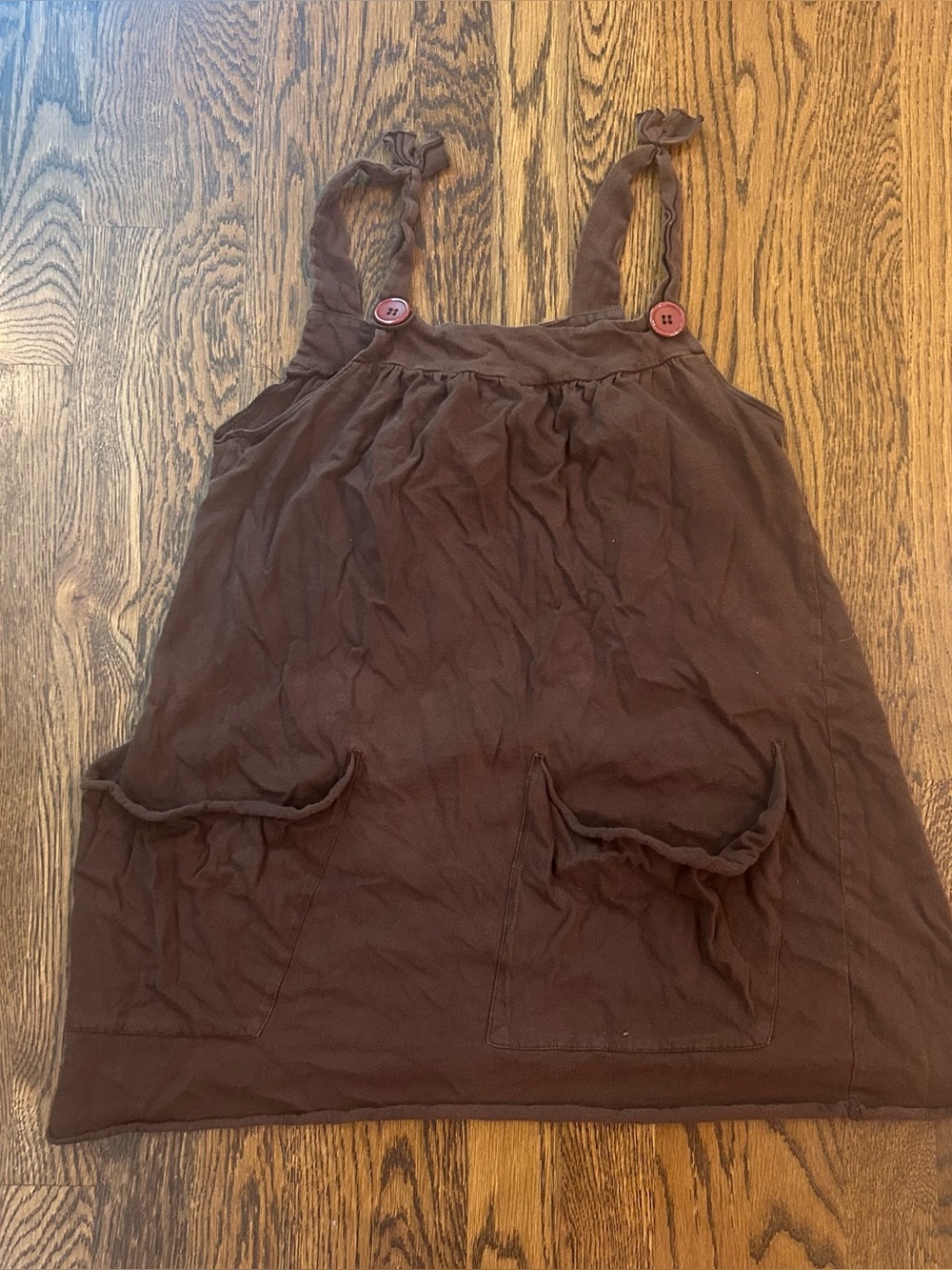 Y2K Vintage Energie Brown Fairycore Pinafore Tunic Top